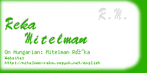 reka mitelman business card